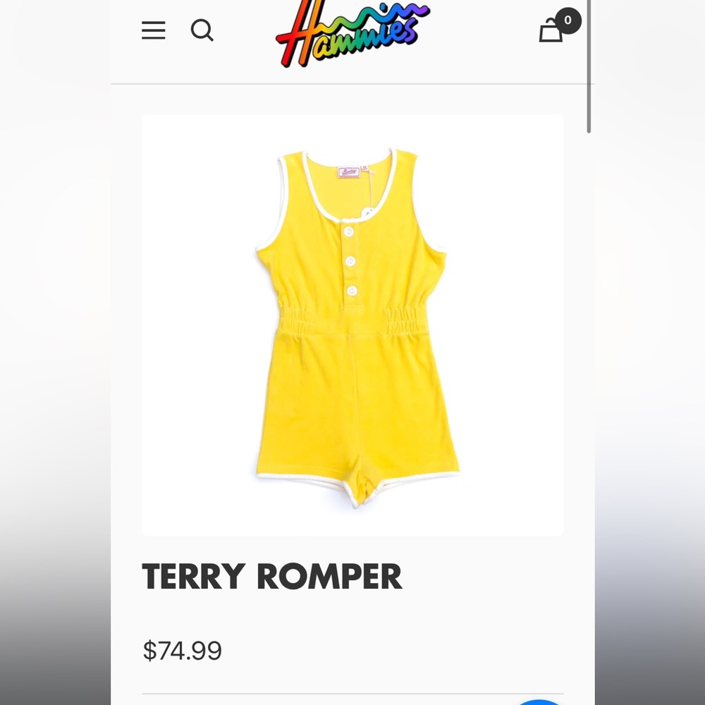 Hammie’s terry Romper